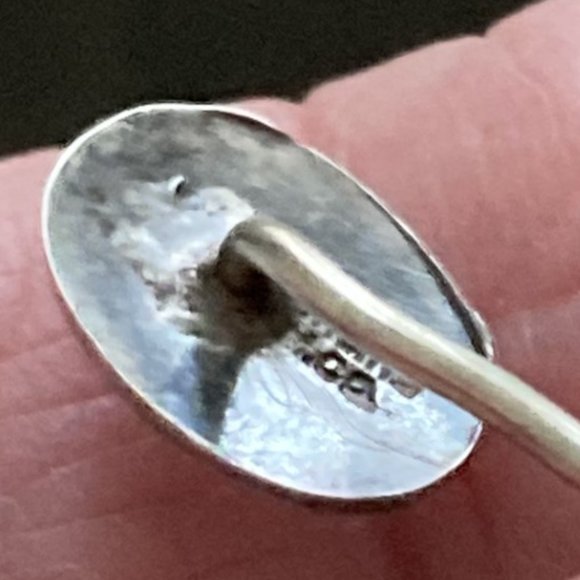 Antique signed sterling Union Jack tie or lapel pin - Picture 5 of 5